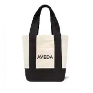 NWT AVEDA Limited Edition Black and Cream Mini Tote Bag